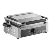 Global Solutions by Nemco GS1621 Panini / Sandwich Grill with Grooved Plates - 13" x 8 1/2" Cooking Surface - 120V, 1750W