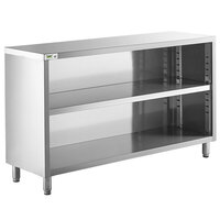 Regency 18" x 60" 18 Gauge Type 304 Stainless Steel Dish Cabinet with Adjustable Midshelf
