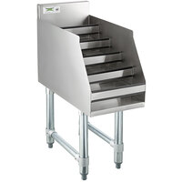 Regency 12" Five-Tiered Stainless Steel Liquor Display Rack - 23" Deep