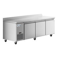 Avantco SS-WD-3R 93" Stainless Steel Extra Deep Worktop Refrigerator with 3 1/2" Backsplash