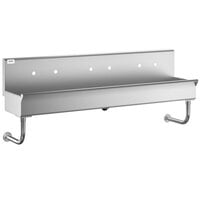 Regency Wall-Mounted 72" x 17 1/2" Hand Sink for (3) 8" Center Faucets