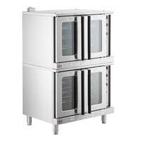 Cooking Performance Group FEC-200-BK Double Deck Standard Depth Full Size Electric Convection Oven - 208V, 1 Phase, 11 kW