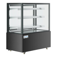 Avantco BCF-48-HC 47 3/16" Square Glass Black Refrigerated Bakery Display Case