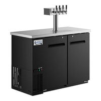 Avantco UDD-48-HC Four Tap Kegerator Beer Dispenser - Black, (2) 1/2 Keg Capacity