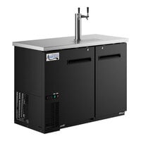 Avantco UDD-48-HC Double Tap Kegerator Beer Dispenser - Black, (2) 1/2 Keg Capacity