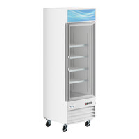 Avantco GDC-12F-HC 27" White Customizable Swing Glass Door Merchandiser Freezer with LED Lighting