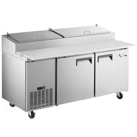 Avantco APPT-71-HC 71" 2 Door Refrigerated Pizza Prep Table