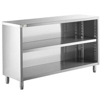 Regency 18" x 60" 18 Gauge Type 304 Stainless Steel Dish Cabinet with Adjustable Midshelf