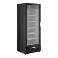 Beverage-Air MT23-1B-18 29 1/2" Marketeer Series Black Refrigerated Glass Door Merchandiser with Left Hinged Door and LED Lighting