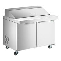 MainStreet Equipment 48" Mega Top 2 Door Refrigerated Sandwich Prep Table