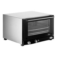 Cadco Lisa OV-013 3-Shelf Half Size Medium-Duty Manual Countertop Convection Oven - 120V