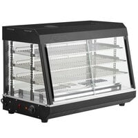 Avantco HDC-36 36" Self/Full Service 3 Shelf Countertop Heated Display Case with Sliding Doors - 120V, 1580W