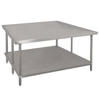 Advance Tabco VSS-486 48" x 72" 14 Gauge Stainless Steel Work Table with Stainless Steel Undershelf