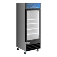 Avantco GDC-24F-HC 31" Black Customizable Swing Glass Door Merchandiser Freezer with LED Lighting