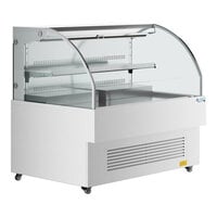 Avantco HAC-51-W 47 3/16" White Horizontal Air Curtain Merchandiser with 1 Shelf and LED Lighting - 115V