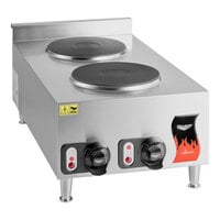 Vollrath 40739 Cayenne 2 Burner Counter Top Electric Hot Plate - 208/240V