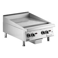 Garland GTGG24-GT24M 24" Natural Gas Countertop Griddle with Thermostatic Controls - 56,000 BTU