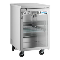 Avantco UBB-1G-HC-S 23" Stainless Steel Glass Door Back Bar Refrigerator