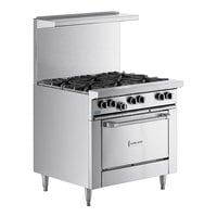 Garland G36-6R Natural Gas 6 Burner 36" Range with Standard Oven - 236,000 BTU