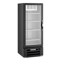 Beverage-Air MMR12HC-1-B-18 MarketMax 24" Black Refrigerated Glass Door Merchandiser with Left-Hinged Door