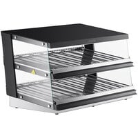 ServIt OAM-121D 42" Full Service Slanted 2-Shelf Countertop Heated Display Merchandiser - 1860W, 120V