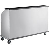 Regency 193PB74S 74" Standard Stainless Steel Portable Bar with Two Removable Speed Rails, Ice Bin, and Removable Ice Bin Cover