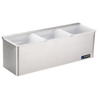 San Jamar B6183L EZ-Chill 3-Compartment Stainless Steel Condiment Bar