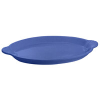 Tablecraft CW3030BS 20" x 14" Blue Speckle Cast Aluminum Oval Shell Platter