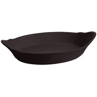 Tablecraft CW1720MIS 1.3 Qt. Midnight Speckle Oval Au Gratin Dish