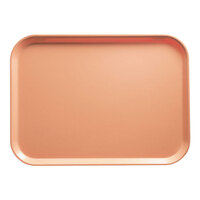 Cambro 1318117 12 5/8" x 17 3/4" x 11/16" Rectangular Dark Peach Fiberglass Camtray - 12/Case