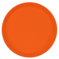 Cambro 900220 9" Round Citrus Orange Customizable Fiberglass Camtray - 12/Case