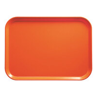 Cambro 3253220 12 3/4" x 20 7/8" (32,5 x 53 cm) Rectangular Metric Citrus Orange Fiberglass Camtray - 12/Case