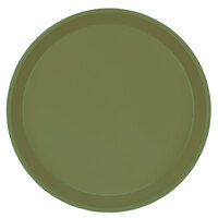 Cambro 900428 9" Round Olive Green Customizable Fiberglass Camtray - 12/Case