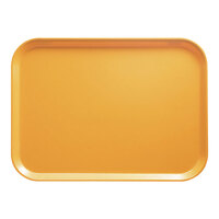 Cambro 1318171 12 5/8" x 17 3/4" x 11/16" Rectangular Tuscan Gold Fiberglass Camtray - 12/Case