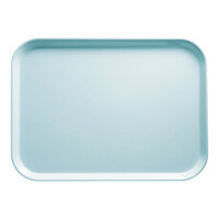 Cambro 1318177 12 5/8" x 17 3/4" x 11/16" Rectangular Sky Blue Fiberglass Camtray - 12/Case