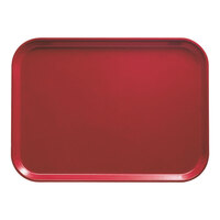 Cambro 1318221 12 5/8" x 17 3/4" x 11/16" Rectangular Ever Red Fiberglass Camtray - 12/Case