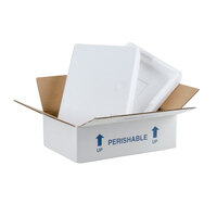 Polar Tech Thermo Chill Insulated Shipping Box with Foam Container 10" x 6" x 2" - 36/Case