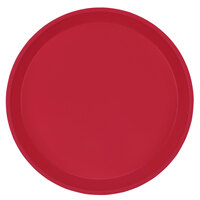 Cambro 900221 9" Round Ever Red Customizable Fiberglass Camtray - 12/Case