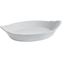 Tablecraft CW1710N 28 oz. Natural Oval Au Gratin Dish