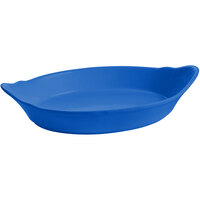 Tablecraft CW1710CBL 28 oz. Cobalt Blue Oval Au Gratin Dish