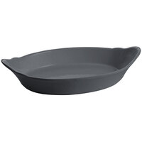 Tablecraft CW1720GR 1.3 Qt. Granite Oval Au Gratin Dish