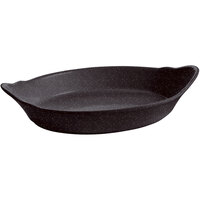 Tablecraft CW1710MIS 28 oz. Midnight Speckle Oval Au Gratin Dish