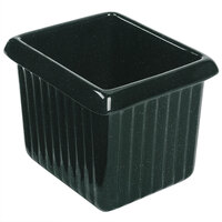 Tablecraft CW1520HGNS 1 Qt. Hunter Green with White Speckle Cast Aluminum Rectangle Server with Ridges