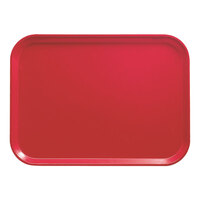 Cambro 3253521 12 3/4" x 20 7/8" (32,5 x 53 cm) Rectangular Metric Cambro Red Fiberglass Camtray - 12/Case