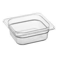 Carlisle 3068307 StorPlus 1/6 Size Clear Polycarbonate Food Pan - 2 1/2" Deep