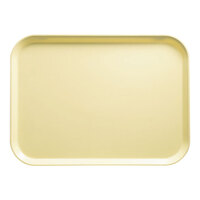 Cambro 3253536 12 3/4" x 20 7/8" (32,5 x 53 cm) Rectangular Metric Lemon Chiffon Fiberglass Camtray - 12/Case