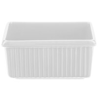 Tablecraft CW1530W 3 Qt. White Rectangle Server with Ridges