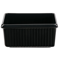 Tablecraft CW1530BK 3 Qt. Black Rectangle Server with Ridges