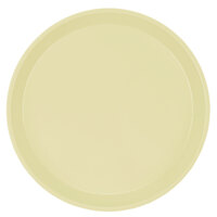 Cambro 900536 9" Round Lemon Chiffon Customizable Fiberglass Camtray - 12/Case