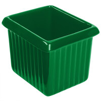 Tablecraft CW1520GN 1 Qt. Green Cast Aluminum Rectangle Server with Ridges